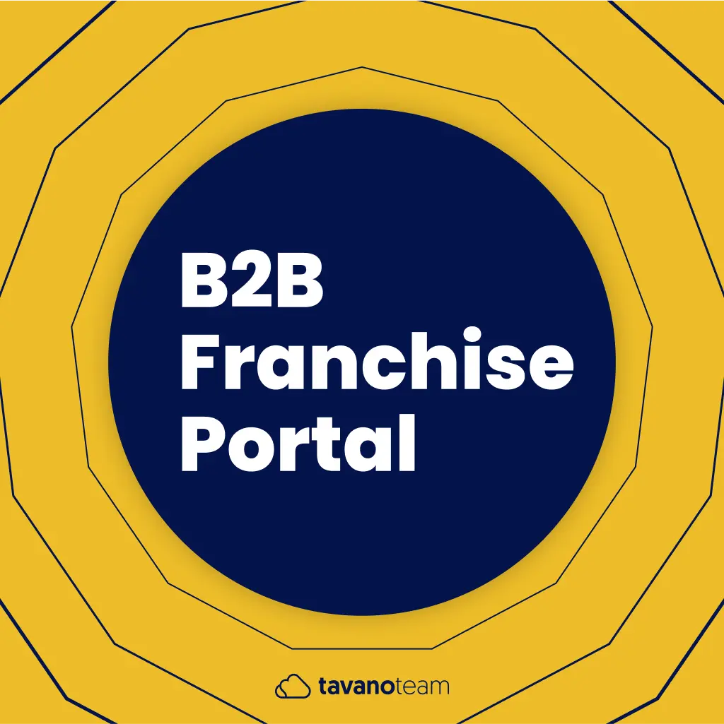 b2b franchise portal banner yellow