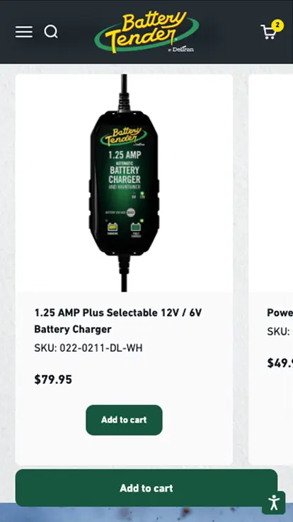 Battery Tender Mobile Screen