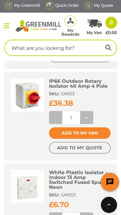 Greenmill Product Page Mobile Screenshot